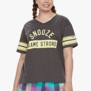 SO Casual Tee Snooze Game Squad VNeck Varsity